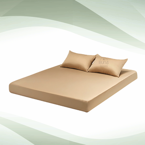 Ensemble de literie en viscose de bambou 100% biologique, 3 pièces, tissu de haute qualité 300TC 60S, ensemble de 3 pièces comprenant 2 housses de coussin et 1 drap. - Product Image 1