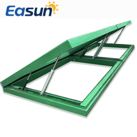 Fenêtre de toit électrique moderne à double vitrage Low-E, en verre feuilleté, avec commande à distance, en alliage d'aluminium, pour puits de lumière à persiennes
