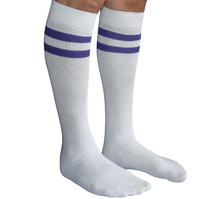 Chaussettes de compression personnalisées en polyester et nylon pour football, soccer, escrime, avec logo personnalisé, au-dessus du genou