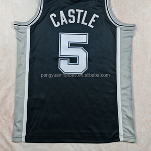 Jersey <span class=keywords><strong>de</strong></span> Baloncesto Stephon Castle <span class=keywords><strong>San</strong></span> Antonio Negro <span class=keywords><strong>de</strong></span> la Mejor Calidad, Listo para Enviar - Product Image 1