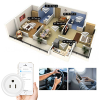 Prise intelligente WiFi SLS 16A, prise de courant américaine avec moniteur d'énergie, minuterie de contrôle à distance, fonctionne avec Alexa, Google Home, application Tuya