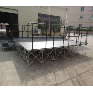 Plataforma de escenario portátil ligera para escenario de boda con pasamanos - Product Image 5