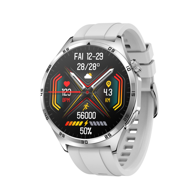 Hot Selling Round AMOLED ECG Health BT Smart Watches Heart Rate & Blood Pressure & Blood Oxygen Monitoring Men Sport Smartwatch