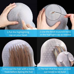Bonnet de coloration capillaire en silicone résistant aux hautes températures, directement du fabricant, pour mèches et coloration, idéal pour salons et barbiers - Product Image 5