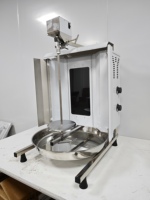Machine à kebab au gaz en acier inoxydable, grill à shawarma commercial, équipement de barbecue moyen-oriental pour restaurant