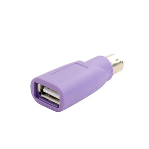 Purple <strong>PS2</strong> Male Round Head Mouse <strong>Keyboard</strong> Interface Converter Adapter <strong>PS2</strong> Male to <strong>USB</strong> Female Plug Other Connectors - Product Image 3