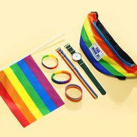 SK Pride Mois Jour Lgbt Pride Drapeaux Charme Bracelet Tissé Montres Drapeaux Avec Montres-Bracelets Gay Pride