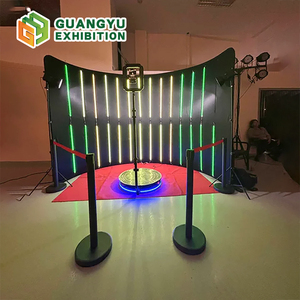 360 toile de <span class=keywords><strong>fond</strong></span> de photomaton vidéo imprimé personnalisé 360 photomaton vidéo Spinner photomaton boîtier <span class=keywords><strong>fond</strong></span> stand de salon - Product Image 2