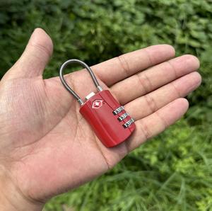 Candado de combinación de cadena de bicicleta aprobado por TSA, candado de Cable de 3 dígitos para viaje, candado de contraseña para maleta de equipaje TSA - Product Image 6