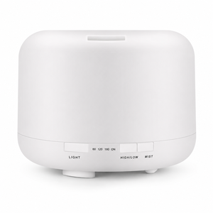 Diffuseur d'huiles essentielles ultrasonique blanc OEM 1000 ml, humidificateur avec LED 7 couleurs, arrêt automatique (fort/faible), 3 minuteurs, aromathérapie, vente en gros - Product Image 1