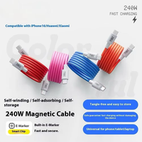 Cable de Carga Rápida Magnético Trenzado USB-C a USB-C PD 3.1 de 240W para Teléfono, Tableta y Portátil OEM