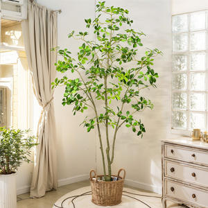 Arbre artificiel de gardénia en crêpe de <span class=keywords><strong>jasmin</strong></span>, 1,5 m à 1,8 m, plante en pot pour sol, simulation de verdure pour décoration intérieure et extérieure, salon - Product Image 3