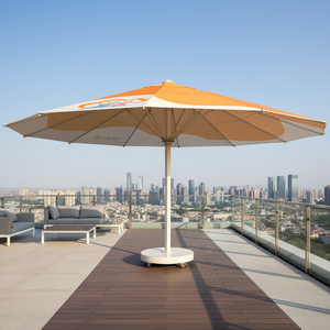 Sombrilla Grande <span class=keywords><strong>de</strong></span> Aluminio Personalizable con Logotipo a Color, Impermeable, Protección Solar, Ecológica, Plegable, Base <span class=keywords><strong>de</strong></span> Mármol para Uso <span class=keywords><strong>en</strong></span> Exteriores y Playa - Product Image 2