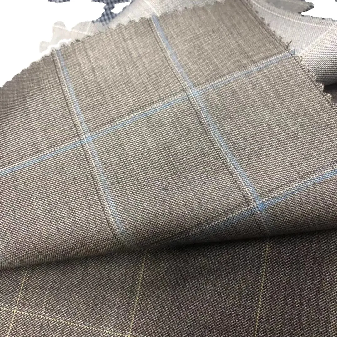 Classico Merino Tessuto di Lana di Lana Plaid Tessuto del vestito degli uomini di tessuto