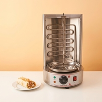Machine à shawarma électrique automatique en acier inoxydable pour le Moyen-Orient, machine à kebab rotative, certifiée CE, plug-and-play