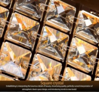 JYLIGHTING Lustre suspendu moderne de luxe en cristal K9, luminaire suspendu adapté au salon, au hall d'entrée, à l'hôtel, luminaires de plafond de luxe