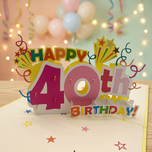 Carte Pop-up 3D Tendance pour 40e Anniversaire, Lettres en Papier Numérique Découpées au Laser, Thème Vietnamien, Cadeaux Artisanaux, Vente en Gros, Meilleure Vente - Product Image 1