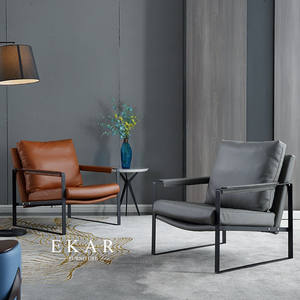 <span class=keywords><strong>Cuir</strong></span> de luxe pour hommes, <span class=keywords><strong>cuir</strong></span> artificiel avec pieds en acier inoxydable, <span class=keywords><strong>fauteuil</strong></span> - Product Image 5