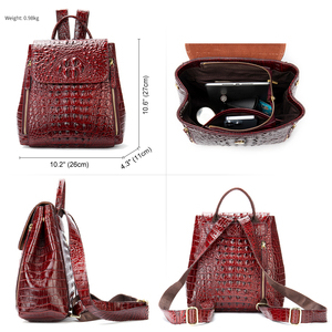 <span class=keywords><strong>Sac</strong></span> à <span class=keywords><strong>dos</strong></span> personnalisé en cuir véritable pour femmes, motif <span class=keywords><strong>Crocodile</strong></span>, <span class=keywords><strong>sac</strong></span> à <span class=keywords><strong>dos</strong></span> de luxe pour femmes - Product Image 6