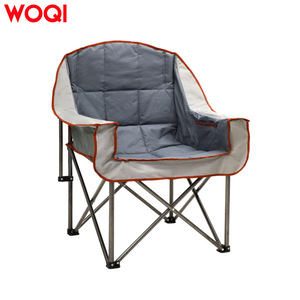 Silla de Camping Extra Grande Woqi Gris, Silla de Playa Plegable Portátil con Cojín Suave, Silla de Ocio para Exteriores - Product Image 1