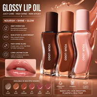 Baume à lèvres hydratant et nourrissant de fabrication OEM, gloss vegan repulpant, huile à lèvres fruitée pour un effet repulpant