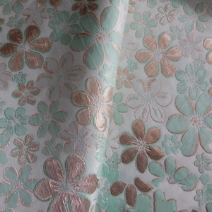 Vestido de pétalos dorados Jacquard teñido en hilo, tela Cheongsam, patrón tejido impreso para ropa de boda - Product Image 5