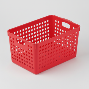 Cesta de almacenamiento profunda roja Inomata - Product Image 1