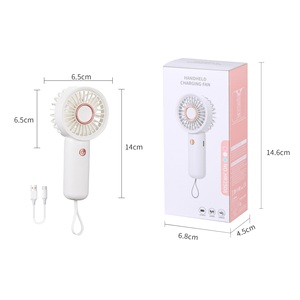 Ventilateur de poche électrique portable rechargeable par USB, mini ventilateur à trois vitesses, dispositif de refroidissement par <span class=keywords><strong>air</strong></span> en plastique durable - Product Image 4