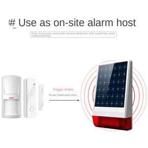 Allarme di Sicurezza Domestica Esterno Solare con Avvisatore Acustico Anti-Smontaggio Impermeabile Antifurto Wireless ad Alto Volume con Luce YL-007AT - Product Image 5