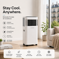 Climatiseur portable électrique 7000 BTU, refroidissement uniquement, contrôle Wi-Fi, déshumidification puissante, unité de climatisation compacte pour la maison et le bureau