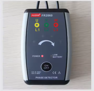 เครื่องตรวจสอบลำดับเฟส FUZRR FR2060 พร้อมตัวบ่งชี้การหมุน  แบบไม่ต้องสัมผัส ตรวจสอบสายไฟฟ้าแรงสูง AC70-1000V  OEM ปรับแต่งได้ - Product Image 5