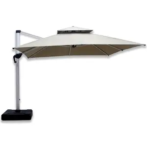 Deluxe romano outdoor telaio in alluminio a doppio baldacchino a sbalzo piazza grande patio ombrello