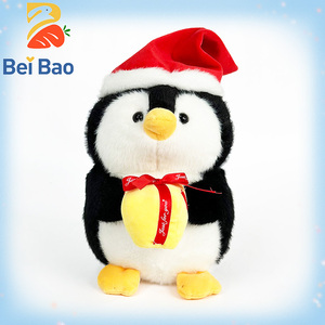 <span class=keywords><strong>Peluche</strong></span> de pingouin de Noël personnalisée en <span class=keywords><strong>peluche</strong></span> douce unisexe de 25/35/45 cm, <span class=keywords><strong>peluche</strong></span> super douce en coton PP, maille anti-stress, peluches personnalisées - Product Image 1