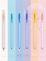 Surligneurs doux 4 couleurs H06 - Doux pour les yeux, grande capacité d'encre, séchage rapide, pointe à pression, non effaçables, pastel