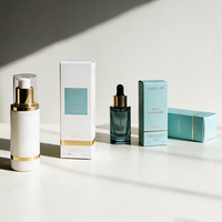 Cajas de Papel Artístico con Logotipo Personalizado, Ecológicas, para Perfume, Aceite Esencial, Lápiz Labial, Embalaje de Lujo con Base Plegable
