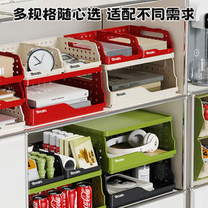 ชั้นวางของพับได้ Toncen แบบตั้งโต๊ะ 3 ชั้น สำหรับจัดเก็บเอกสาร รูปทรงสี่เหลี่ยมผืนผ้า ชั้นวางแฟ้มสำนักงาน กล่องเก็บของเครื่องสำอาง ขนาด A4 - Product Image 6