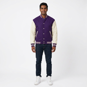 High quality College Classic Vintage <b>Baseball</b> Custom Made with Wool and Genuine Cowhide Skin CollegeBaseballjacket <b>for</b> <b>men</b> - Product Image 1