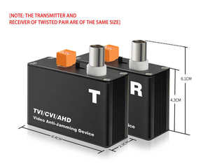 1 canal BNC 800M HD <span class=keywords><strong>Video</strong></span> activo <span class=keywords><strong>Balun</strong></span> 5MP TVI CVI AHD CCTV sistema de seguridad receptor transmisor tipo Monitor único - Product Image 4
