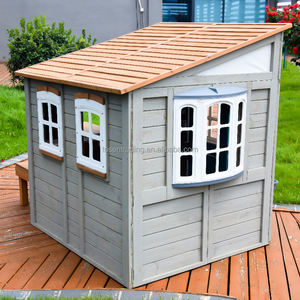 Maison de jeu en bois pour l'extérieur avec table et bancs de pique-nique intégrés, cuisine de jeu et téléphone factice - Maison de jeu pour enfants pour le jardin - Product Image 5