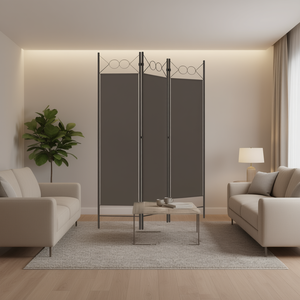 Separador de ambientes de 3 paneles, 47.2x70.9 pulgadas, pantalla plegable minimalista color antracita para decoración de sala de estar - Product Image 2