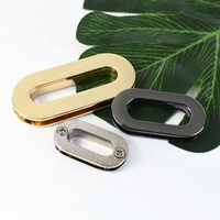 Meetee BF328 25mm sac à main matériel accessoires bricolage à la main ovale anneau boucles en alliage de zinc oeillets boucle pour sac sangle ceinture