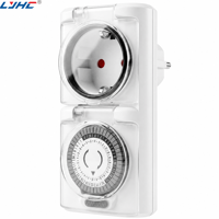 Zyklischer Mechanischer Zeitschaltuhr-Steckdosenadapter Deutscher Stecker 16A Flammhemmendes PC-Messingkabel Innenbereich IP20