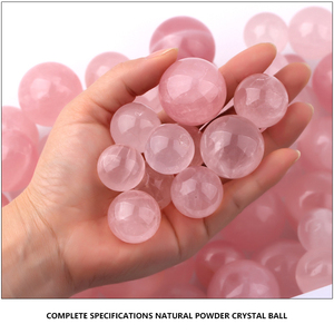 Rose Quartz Transfer Ball Seven-star Array <strong>Ornament</strong> <strong>Buddha</strong> Rose Quartz Crystal Ball Natural Home Decoration Eco-friendly Love - Product Image 2