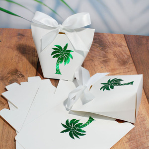 Caja de regalo del Día Nacional de Arabia Saudita, diseño de palmera dorada, caja de dulces reutilizable para festivales de Oriente Medio, golosinas de Chocolate Tropical - Product Image 3