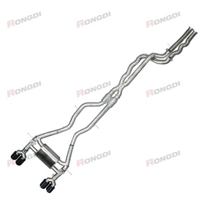 Système d'échappement arrière haute performance avec silencieux et embouts pour BMW M3/M4 F80/F82/F83 S55B30 3.0T 2014-2019 - Product Image 1
