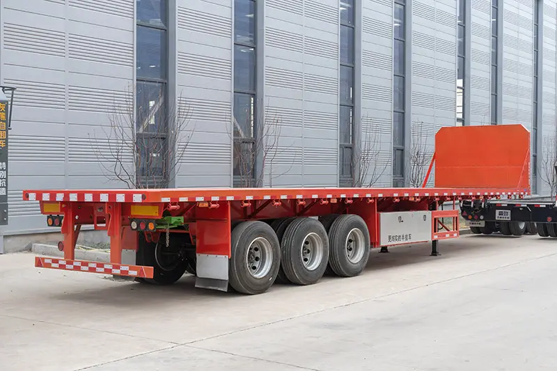 Vehicle Master 30-80 Tons 2 3 4 axles Flatbed 20ft 40ft 45ft Container Semi truck trailer or Flatbed Cargo Semi truck trailer