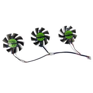 Nuevo 3 uds 75MM 4PIN ventilador de refrigeración para <span class=keywords><strong>ASUS</strong></span> TUF Gaming X3 RX <span class=keywords><strong>5700</strong></span> <span class=keywords><strong>XT</strong></span> RX5700 <span class=keywords><strong>XT</strong></span> reemplazo de ventilador de tarjeta gráfica FD8015U12S GPU FAN - Product Image 4