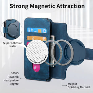 Funda Magnética con Ranuras para Tarjetas y Soporte para Motorola Edge 60 Fusion <span class=keywords><strong>Moto</strong></span> G86, Funda Tipo Libro de Cuero PU - Product Image 4