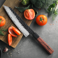 Couteau Bunka en acier composite à haute teneur en carbone HEZHEN, manche en bois fait main, couteaux de cuisine pour chef