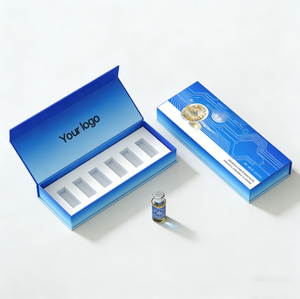 Confezione Personalizzata Impermeabile per Medicinali 2ml/3ml/10ml, Etichetta e Scatola per Peptidi, 1 Confezione con 2 Fiale, Vassoio in Plastica, Scatola Olografica - Product Image 2